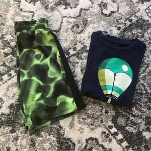 Boys Large Fortnite Tee + Pair Athletic Shorts